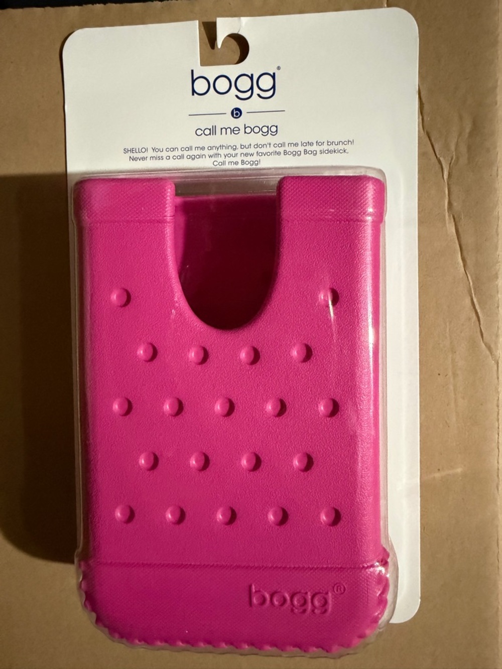 “Call me Bogg” for Bogg Bag Cell Phone Holder - Pink New
